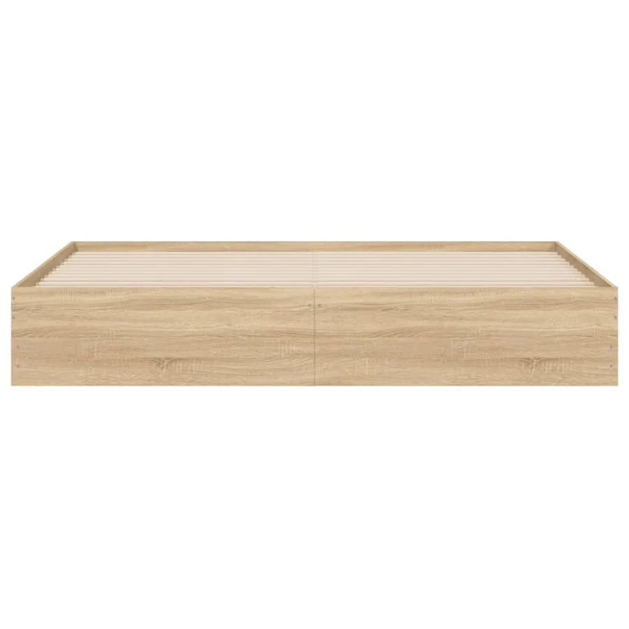 Cadre de lit avec tiroirs sans matelas chêne sonoma 200x200 cm - 6
