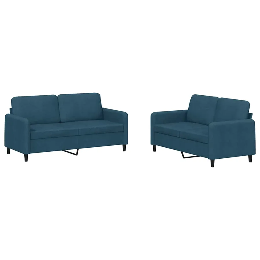Ensemble de canapés 2 pcs bleu velours - 2