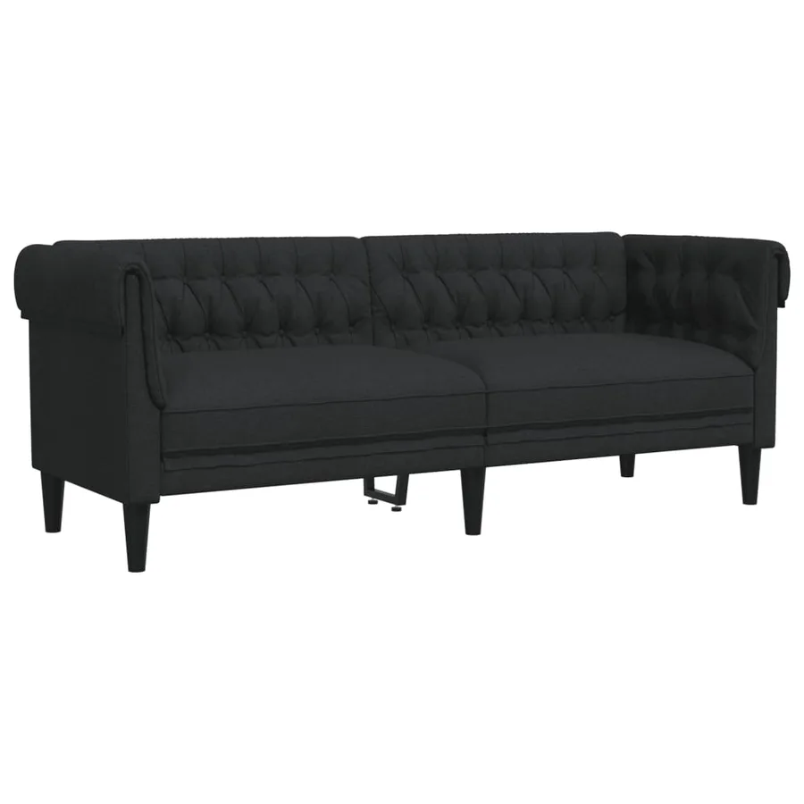 Ensemble de canapés 2 pcs noir tissu - 5