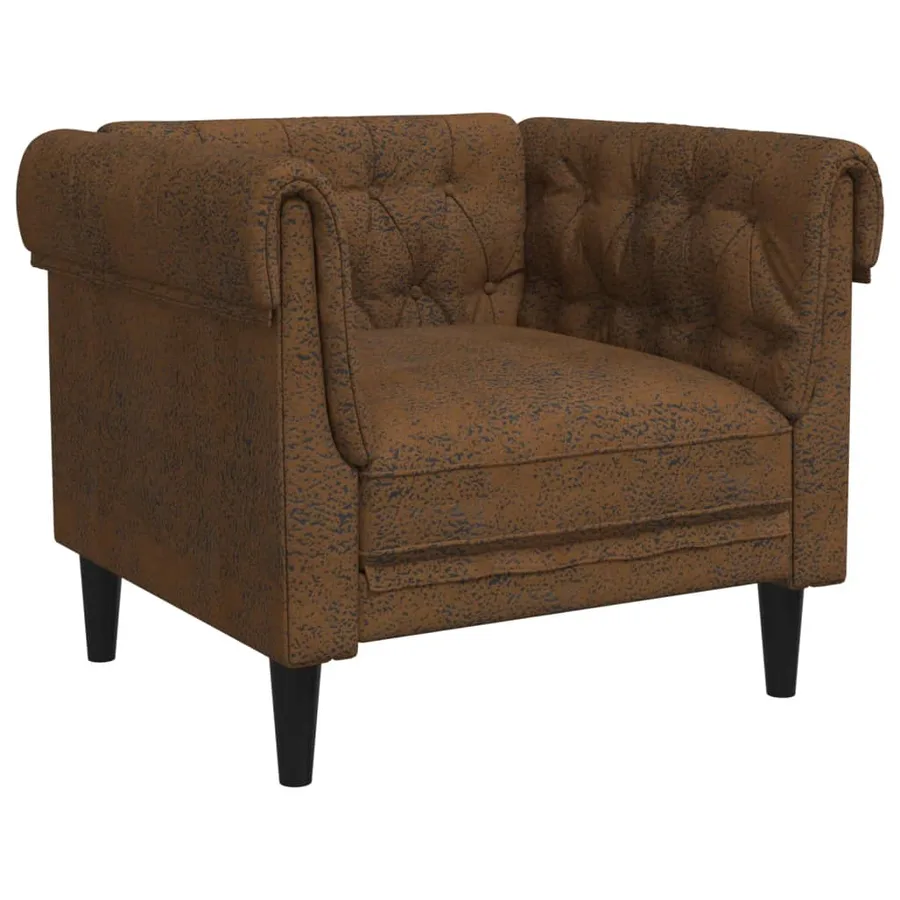 Ensemble de canapés 3 pcs marron tissu - 4