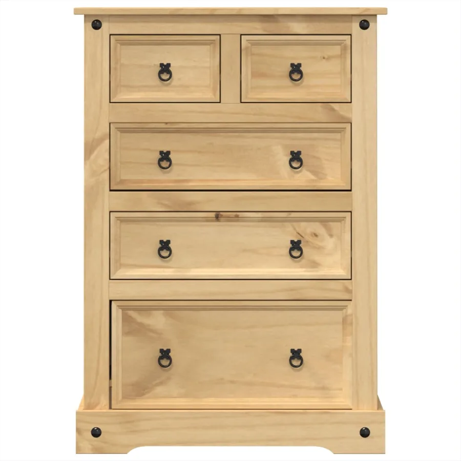 Commode Corona 80x43x114 cm bois massif de pin - 4