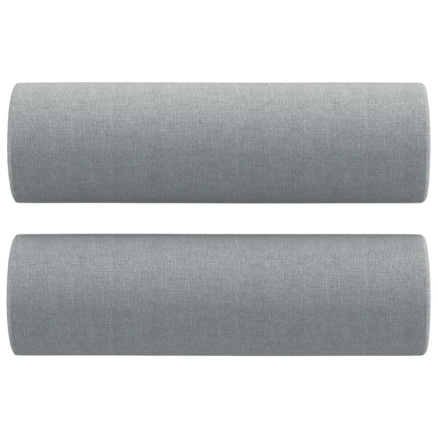Canapé 2 places avec oreillers gris clair 120 cm tissu - 5