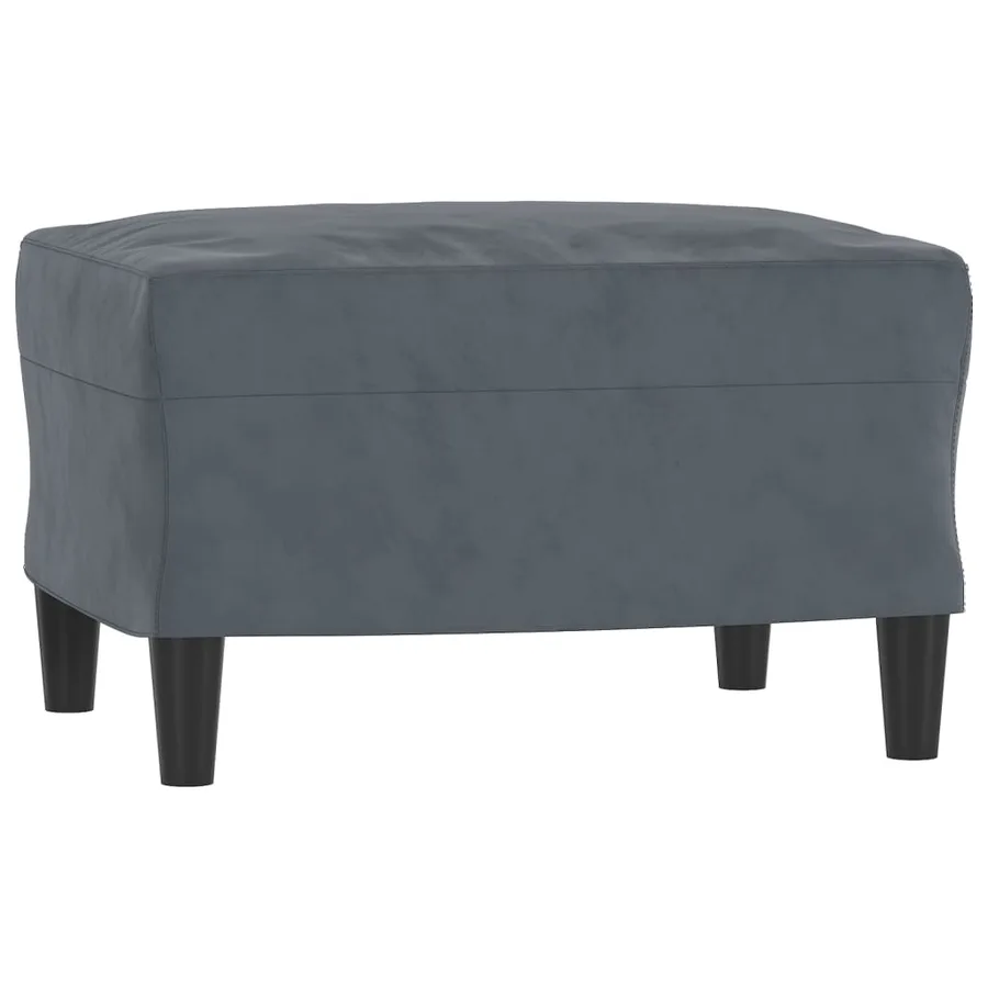 Ensemble de canapés 3 pcs avec coussins gris foncé velours - 7