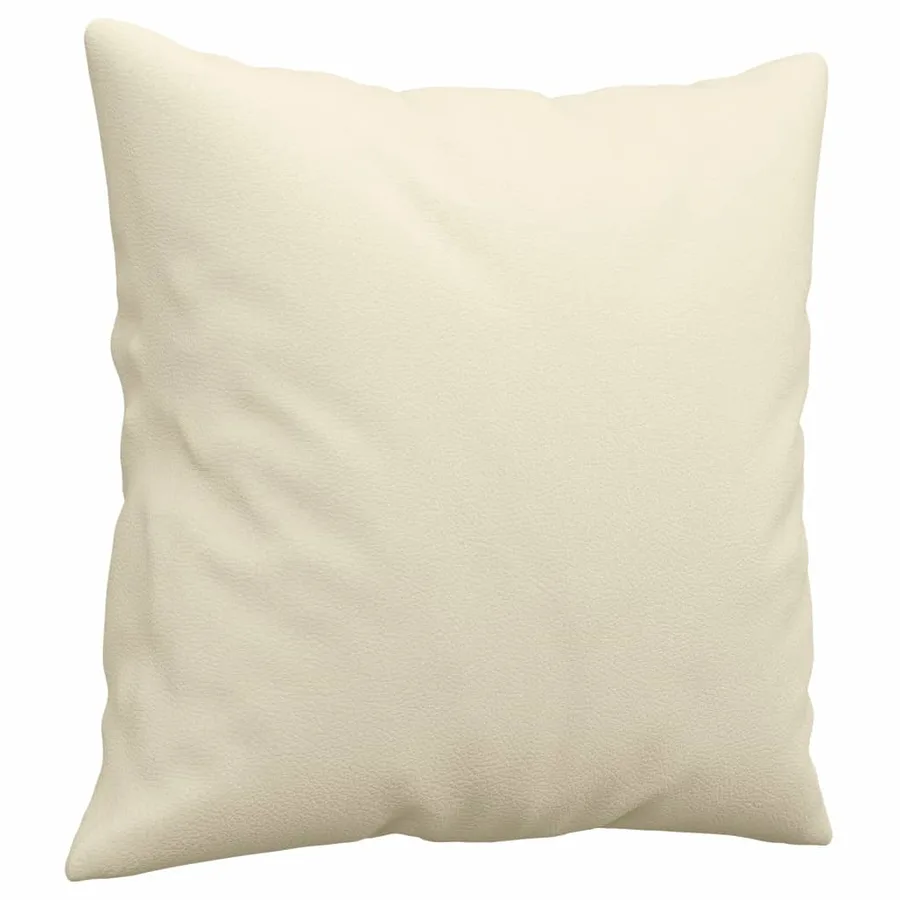 Ensemble de canapés 2 pcs avec coussins crème similicuir - 5