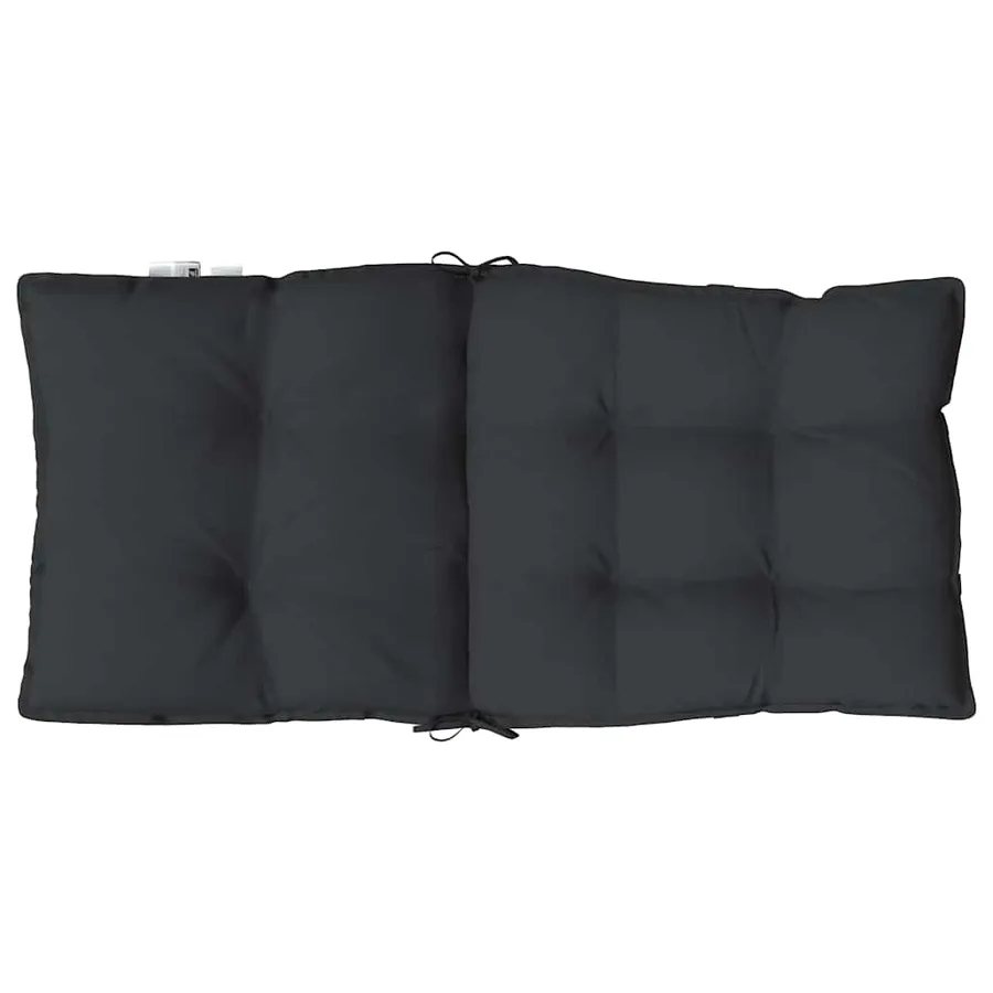 Coussins de chaise à dossier bas lot de 6 noir tissu oxford - 7
