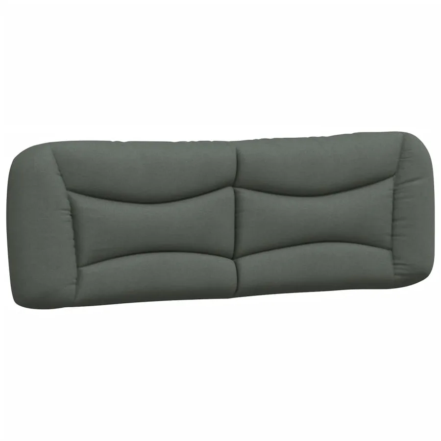 Lit avec matelas Hvar gris foncé 160x200 cm tissu - 5
