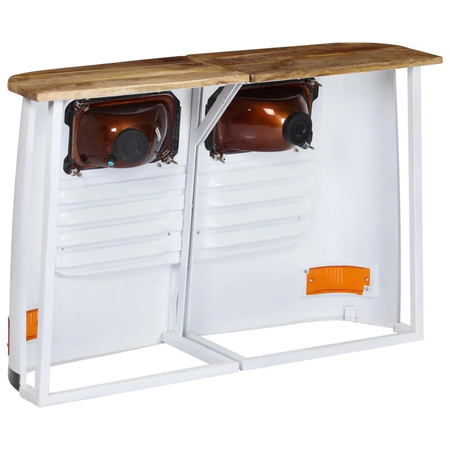 Buffet Bois de manguier massif Forme de camion Blanc - 4