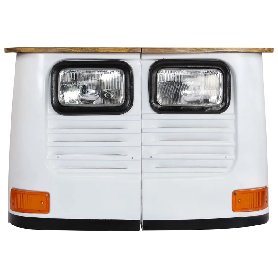 Buffet Bois de manguier massif Forme de camion Blanc - 5