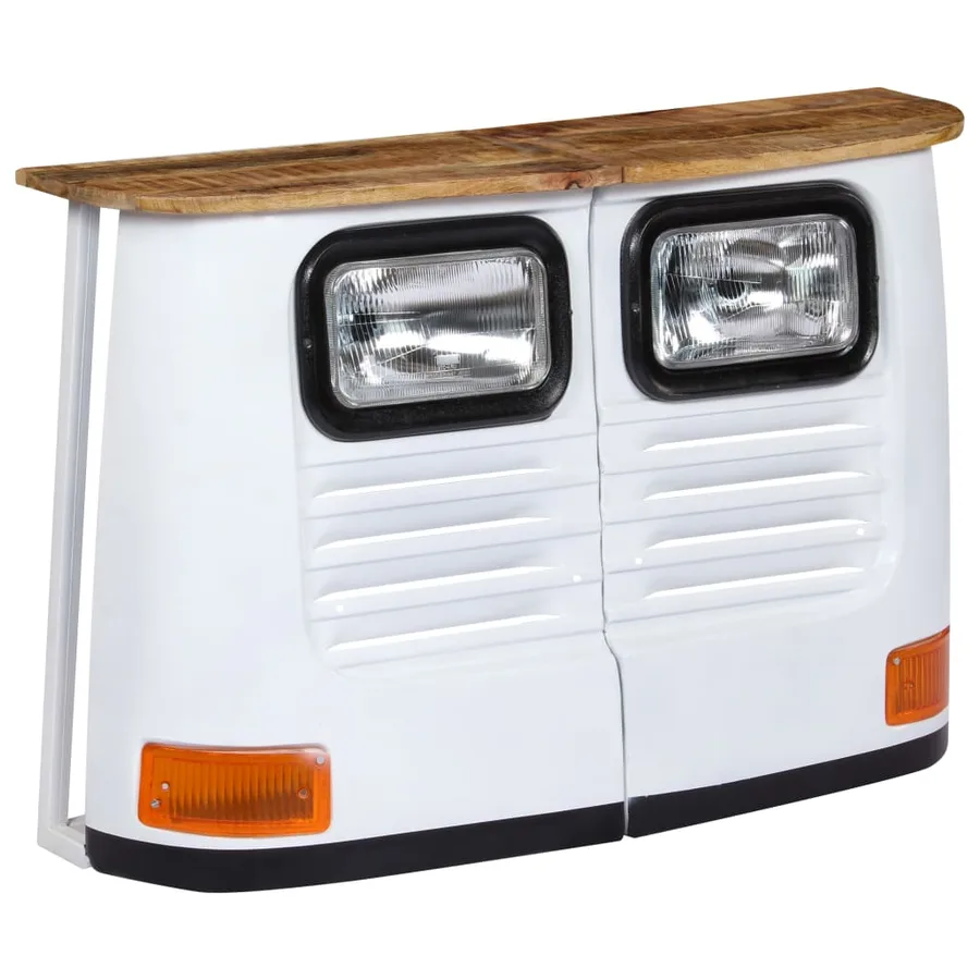 Buffet Bois de manguier massif Forme de camion Blanc - 8