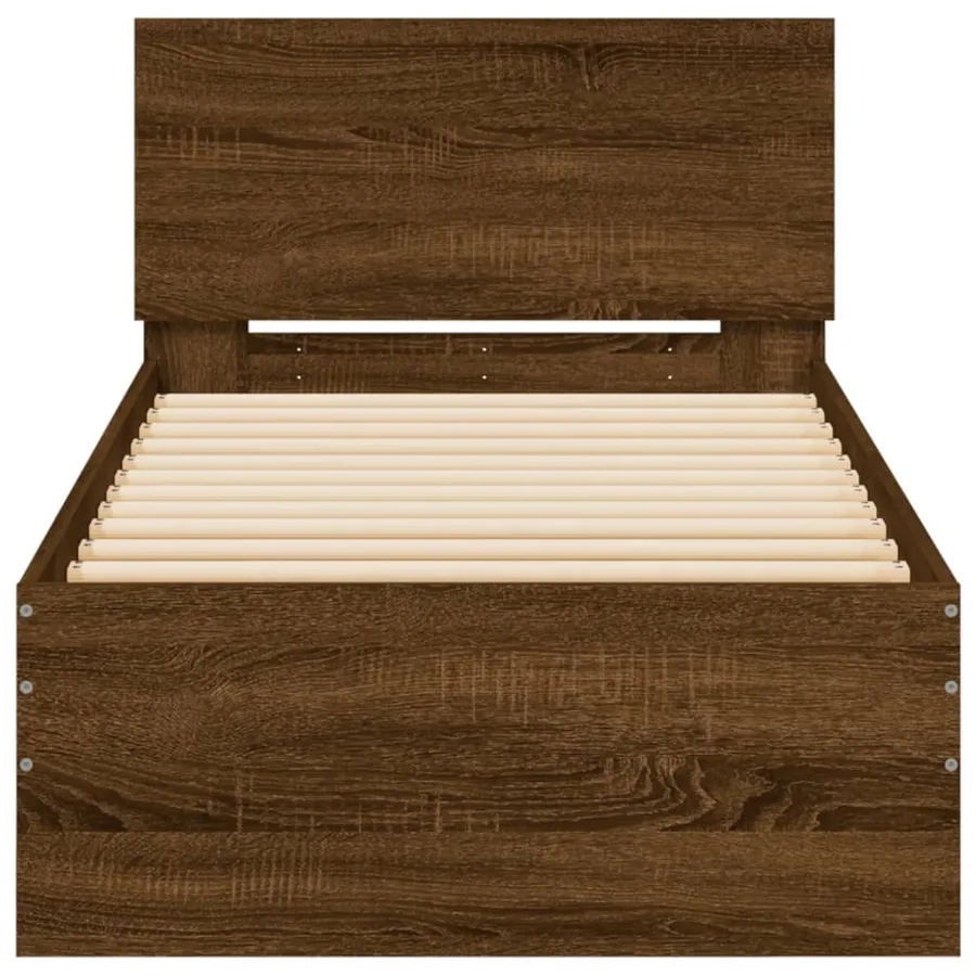Cadre de lit sans matelas avec tête de lit 75x190 cm - 5