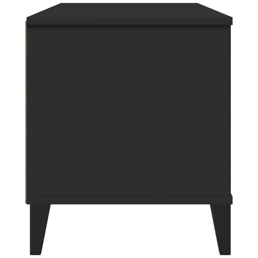 Meuble TV VIKEN noir bois d'ingénierie - 7