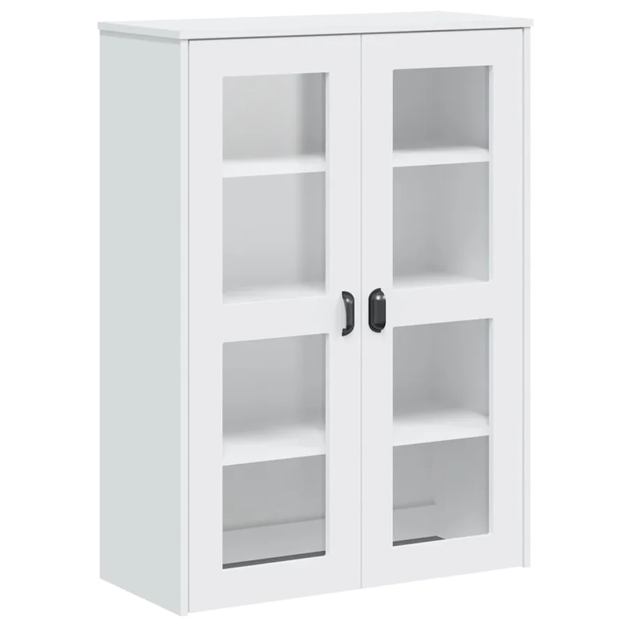 Buffet VIKEN blanc 80x40x200 cm bois massif de pin - 8