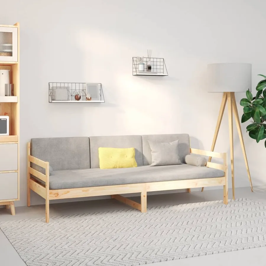Lit de jour sans matelas 90x190 cm bois de pin massif
