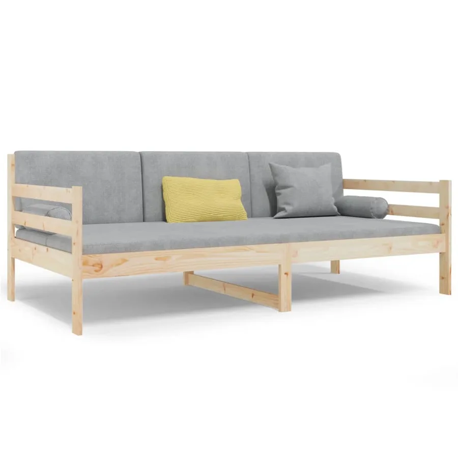 Lit de jour sans matelas 90x190 cm bois de pin massif - 2