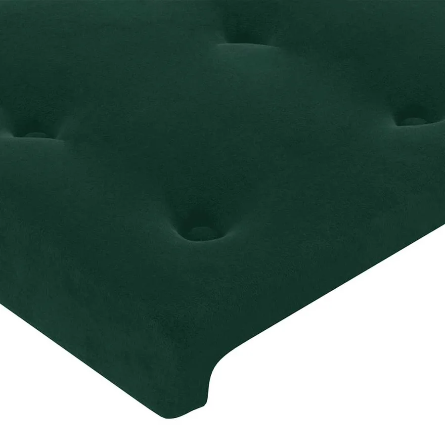 Tête de lit à LED Vert foncé 144x5x118/128 cm Velours - 5