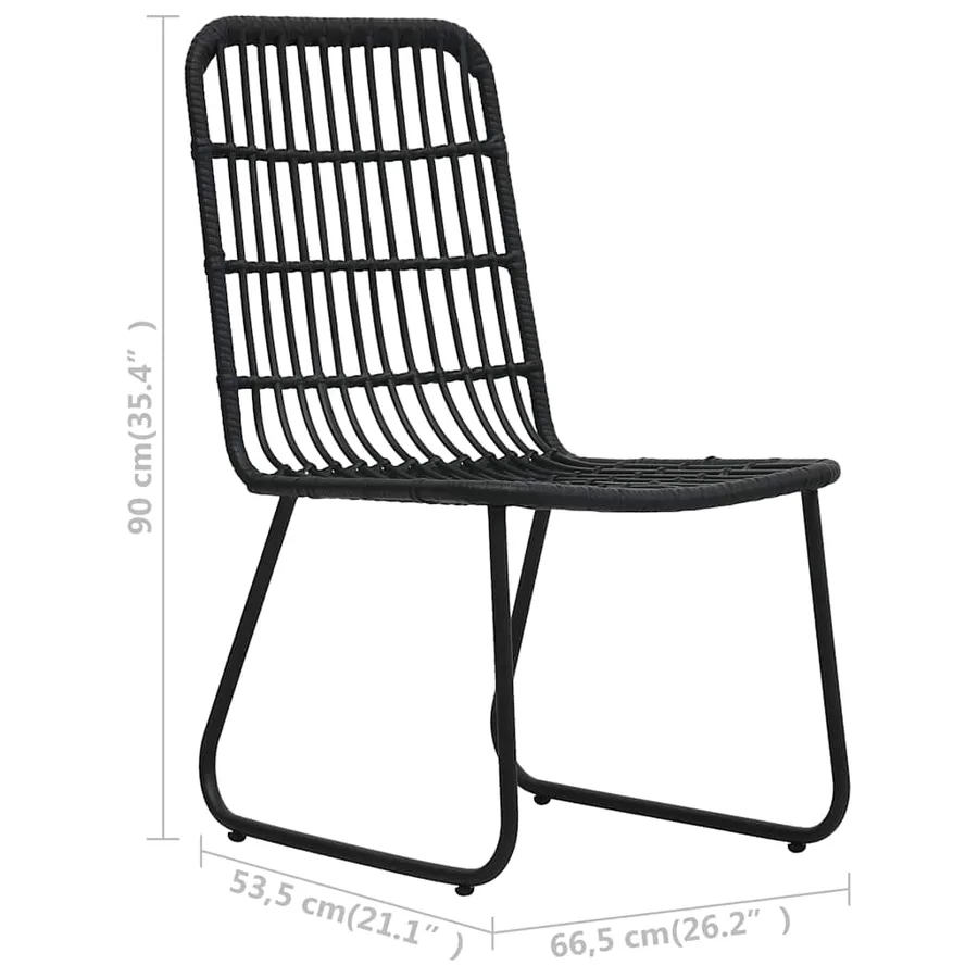 Ensemble à manger d'extérieur 7 pcs résine tressée et verre - 14