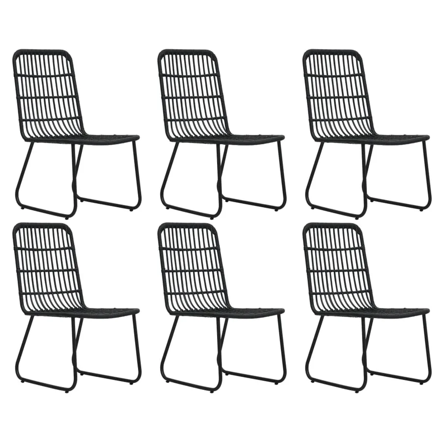 Ensemble à manger d'extérieur 7 pcs résine tressée et verre - 3