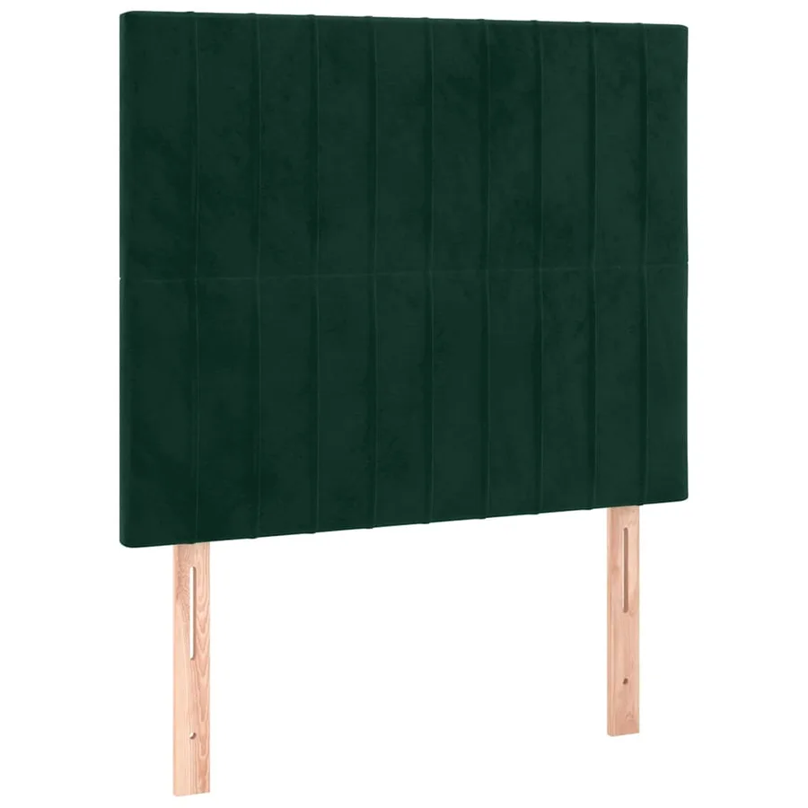 Tête de lit Vert foncé 80x5x118/128 cm Velours - 2