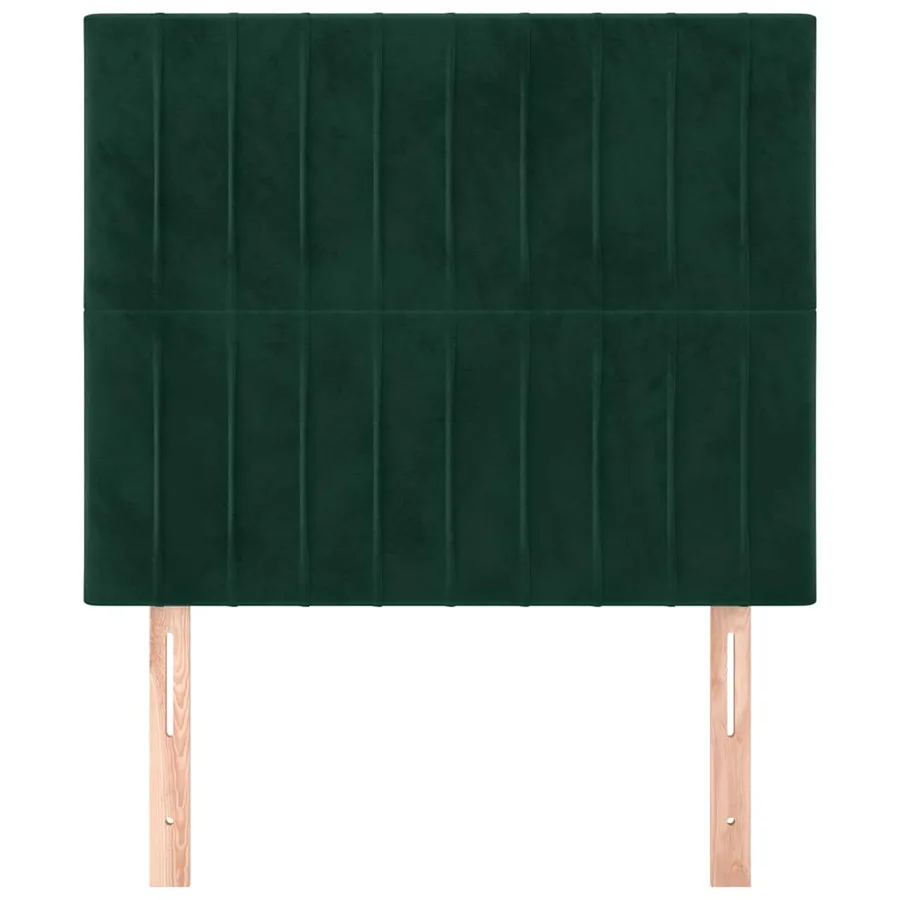 Tête de lit Vert foncé 80x5x118/128 cm Velours - 3