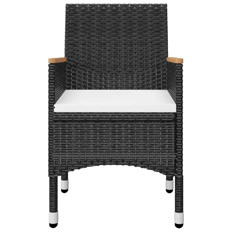 Ensemble à manger de jardin 5 pcs Noir - 7