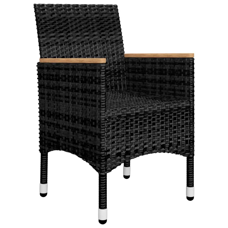 Ensemble à manger de jardin 5 pcs Noir - 9