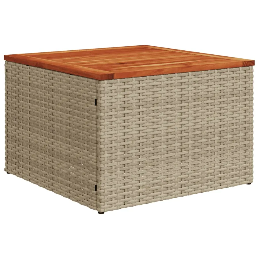 Salon de jardin et coussins 12 pcs mélange beige résine tressée - 3