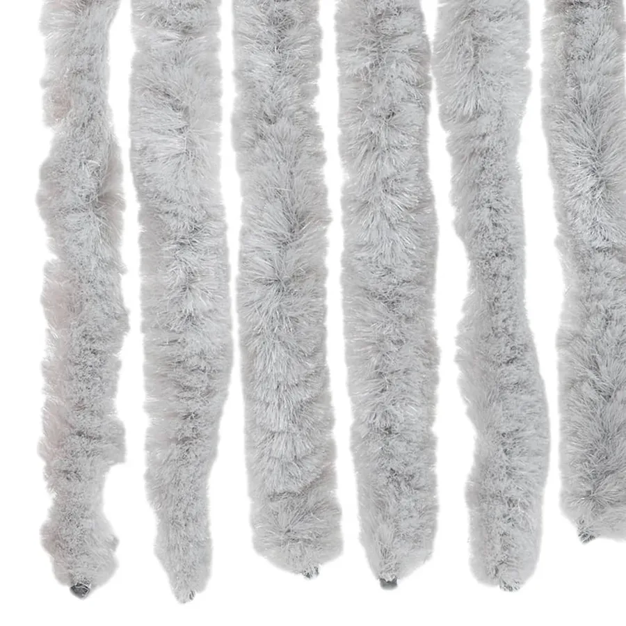 Rideau anti-mouches gris 100x220 cm chenille - 5