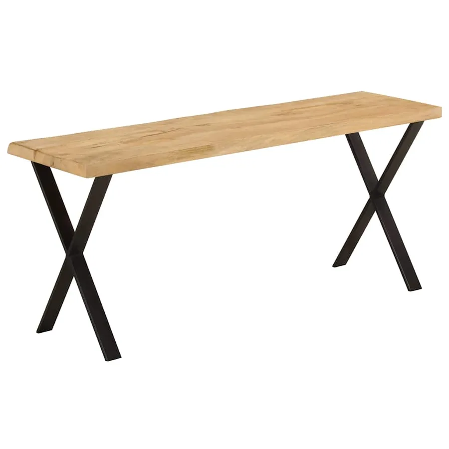 Banc avec bord vivant 105 cm bois de manguier massif - 10