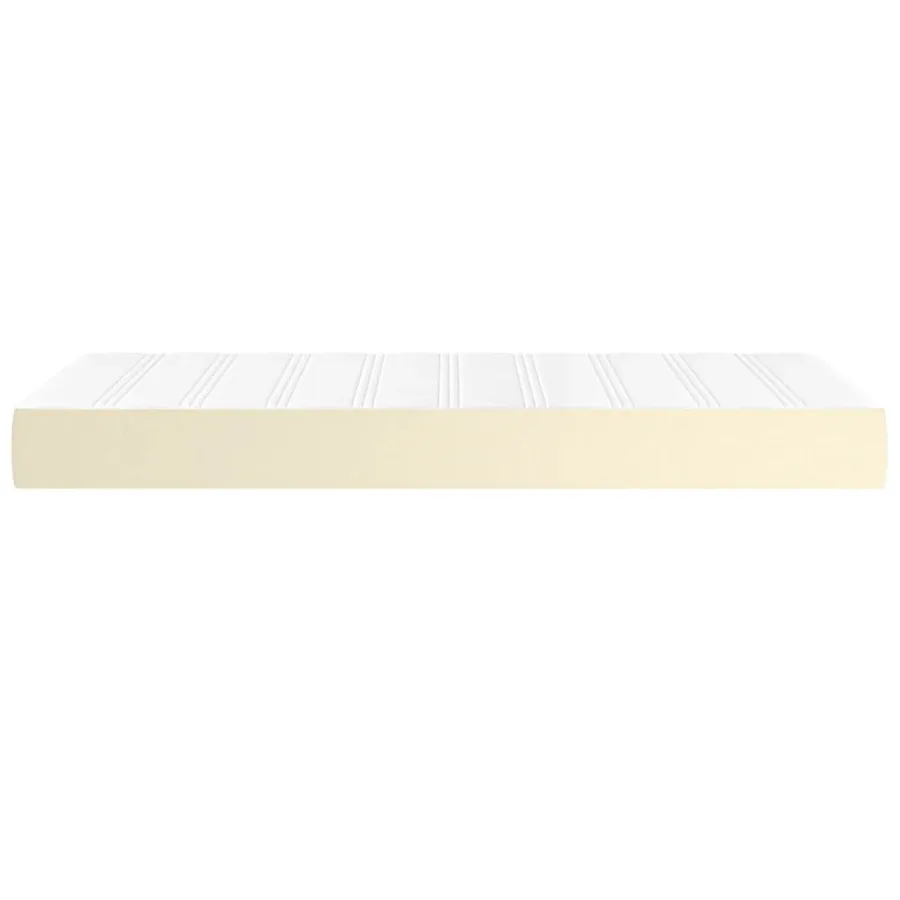 Matelas de lit à ressorts ensachés fermeté moyenne Crème 90x190x20cm Similicuir - 4