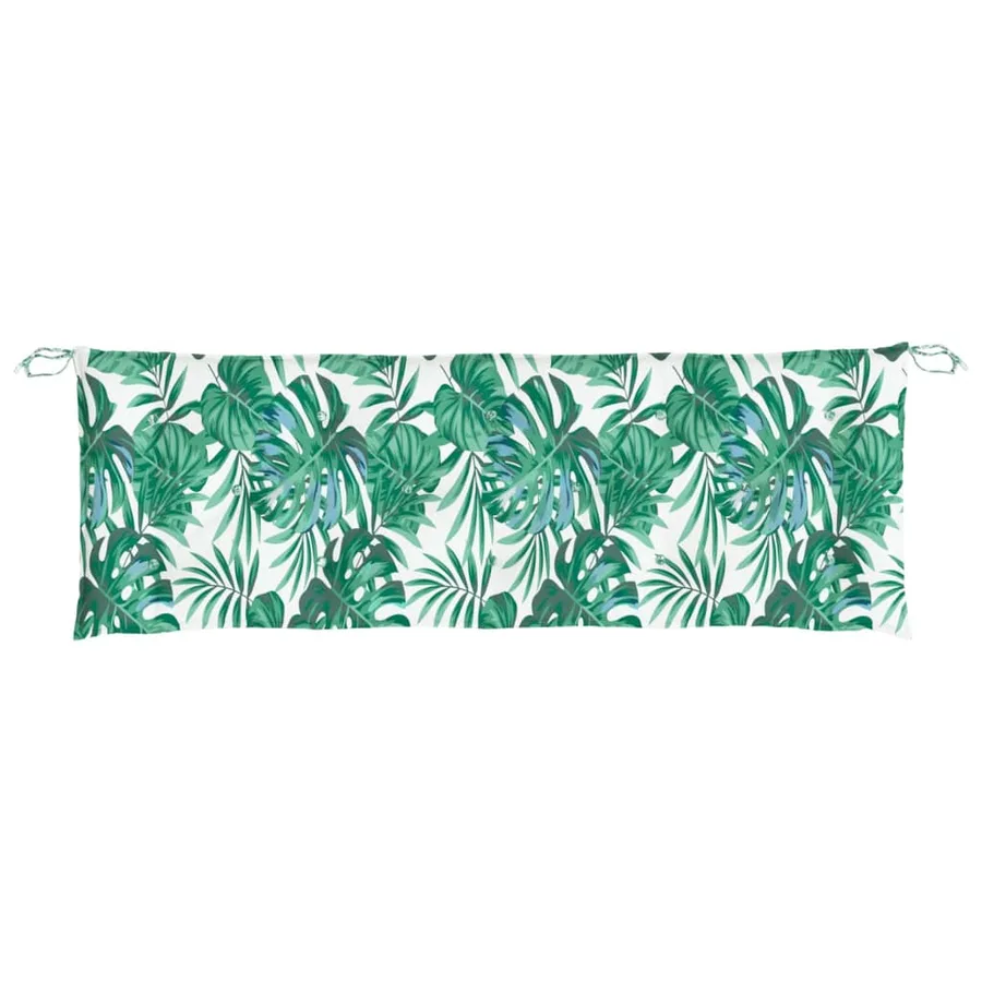 Coussin de banc de jardin motif de feuilles 150x50x7 cm - 2