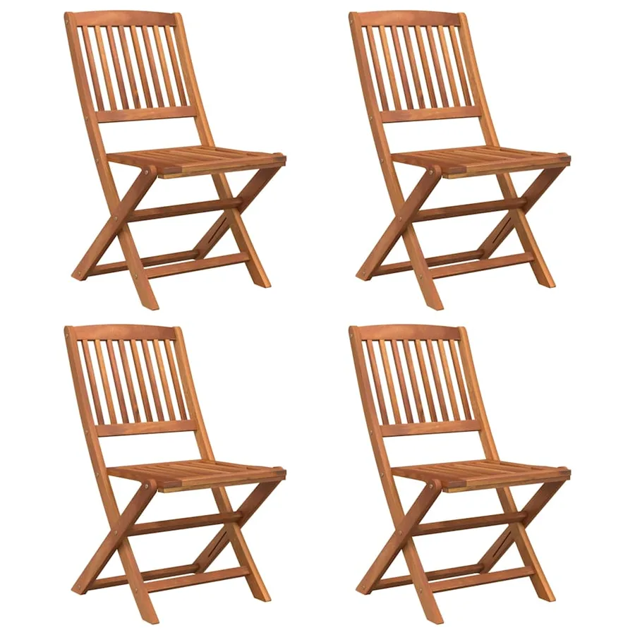 Ensemble à manger de jardin 5 pcs Bois d'acacia solide - 4