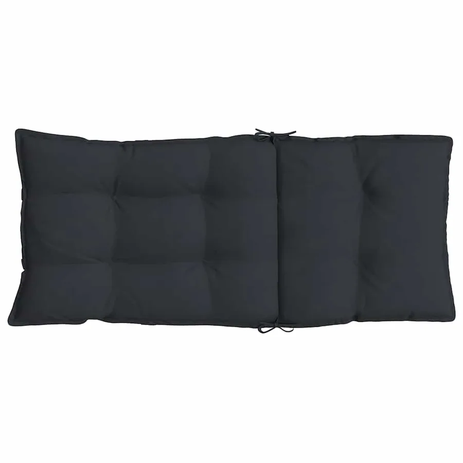 Coussins de chaise à dossier haut lot de 2 noir tissu oxford - 7