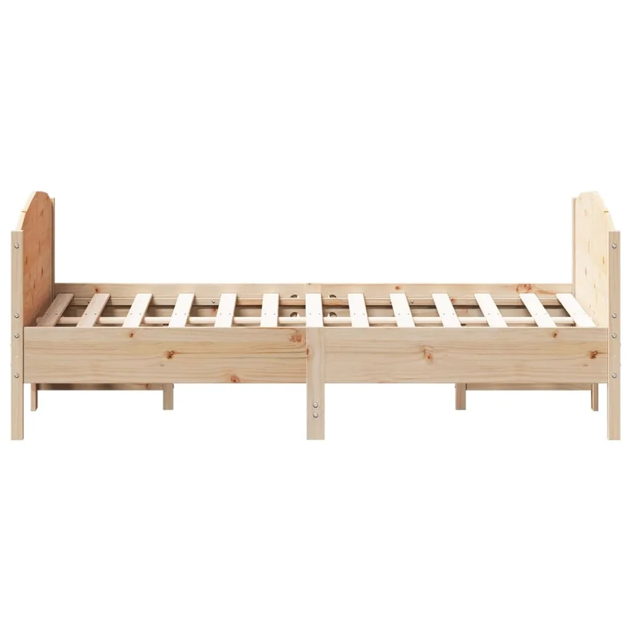 Cadre de lit sans matelas 140x190 cm bois de pin massif - 5