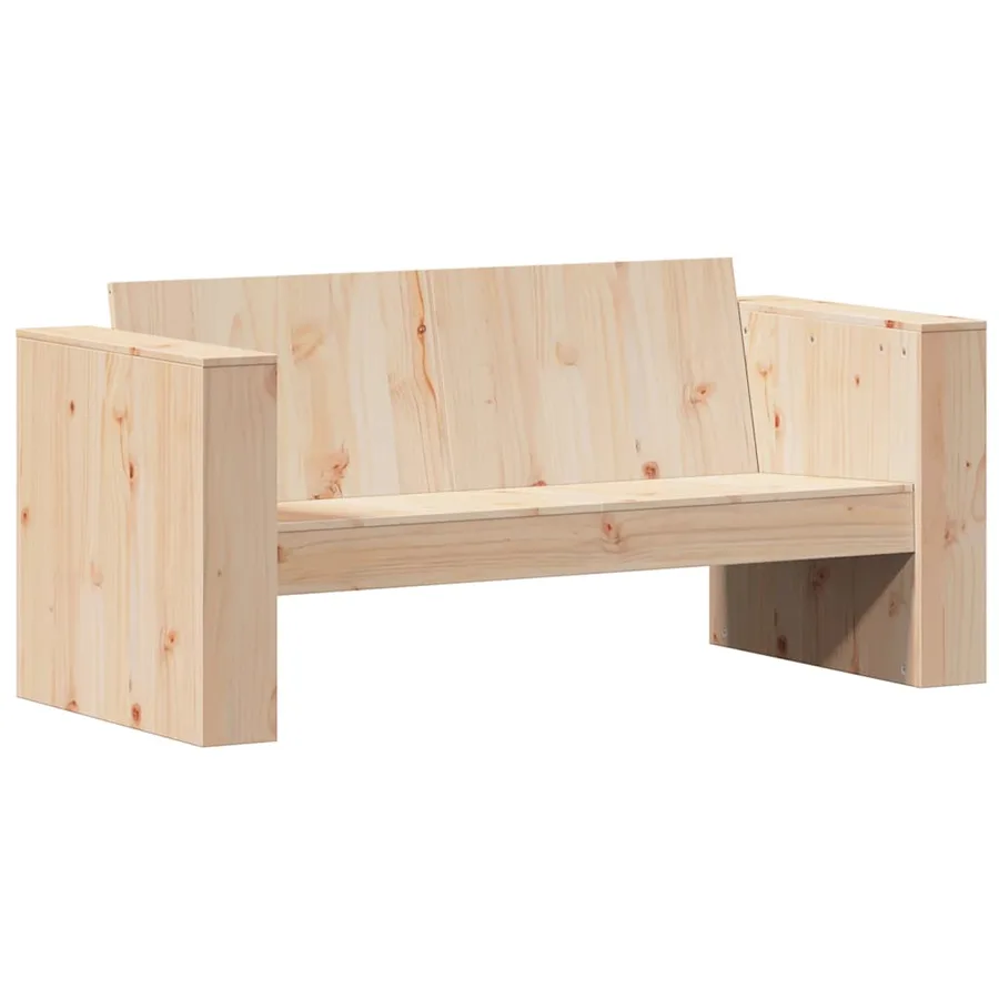 Canapé de jardin 2 places 134x60x62 cm bois de pin massif - 2