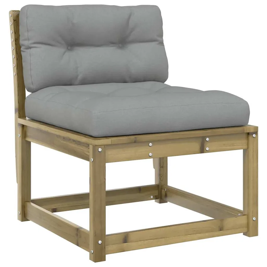 Canapés de jardin avec coussins 2pcs bois de pin imprégné - 5