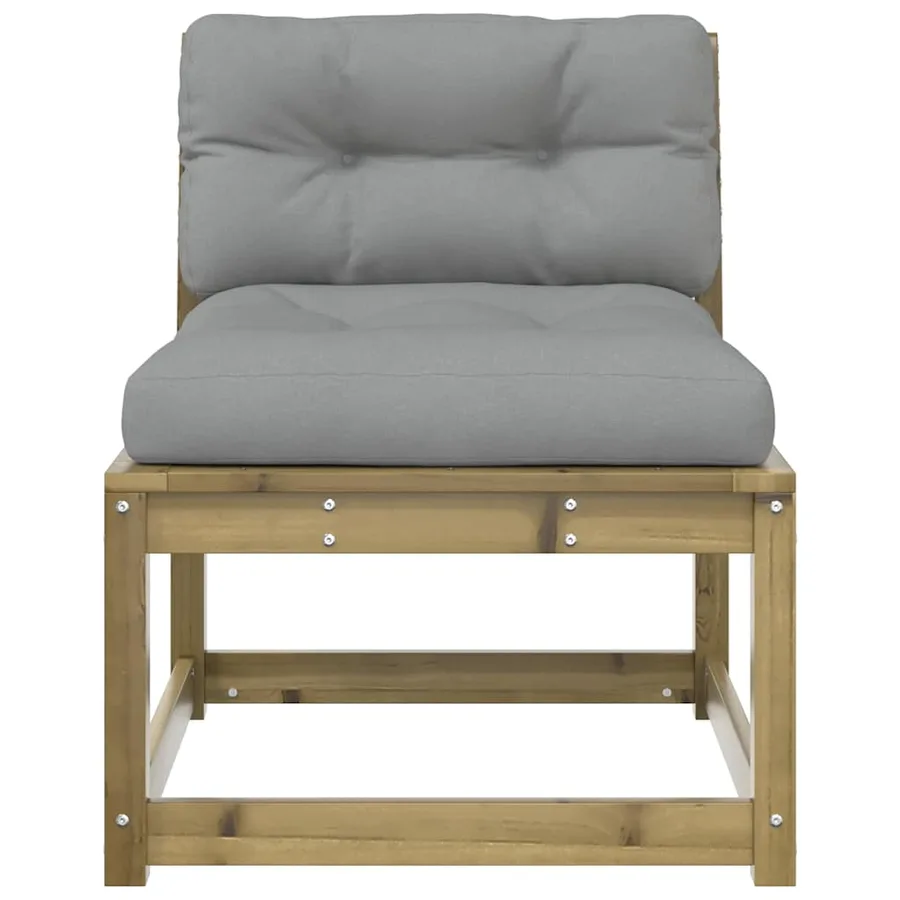 Canapés de jardin avec coussins 2pcs bois de pin imprégné - 6