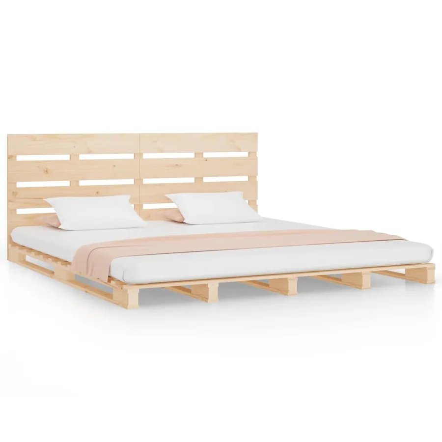 Cadre de lit sans matelas 140x200 cm bois massif de pin - 2
