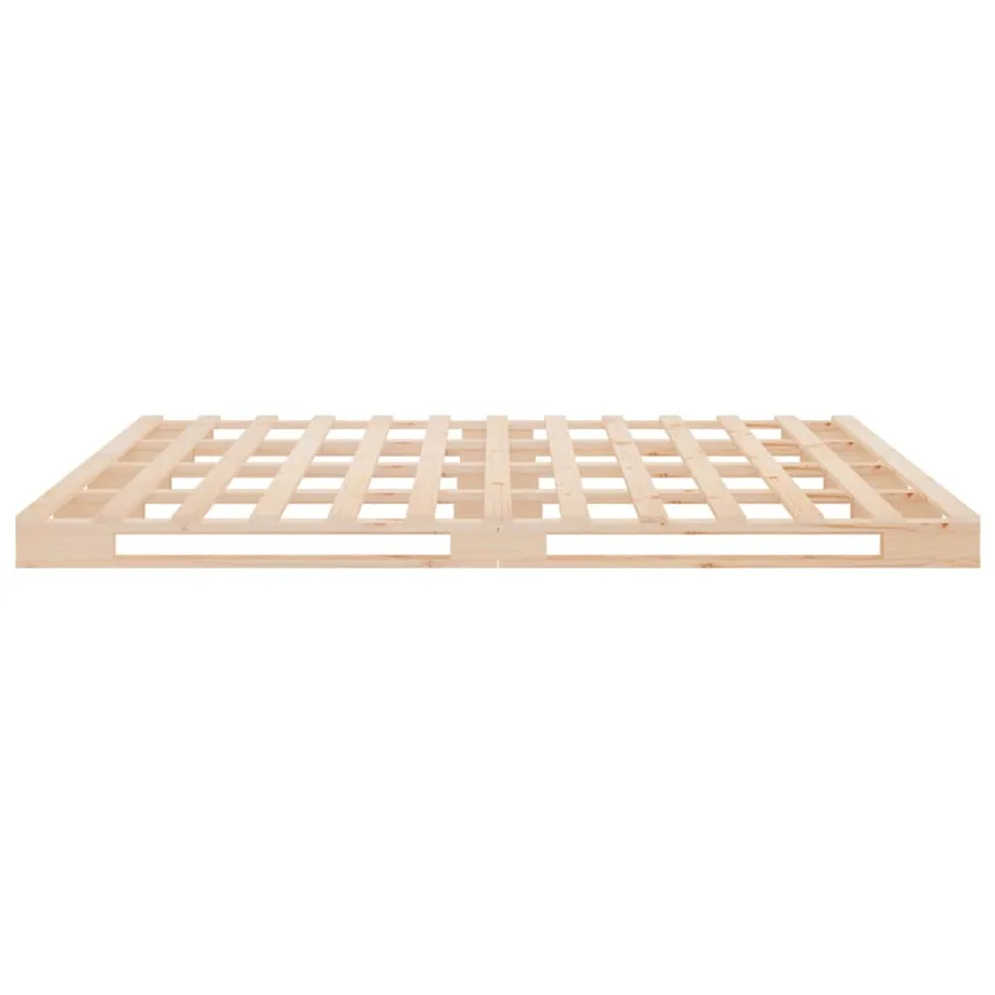 Cadre de lit sans matelas 140x200 cm bois massif de pin - 8