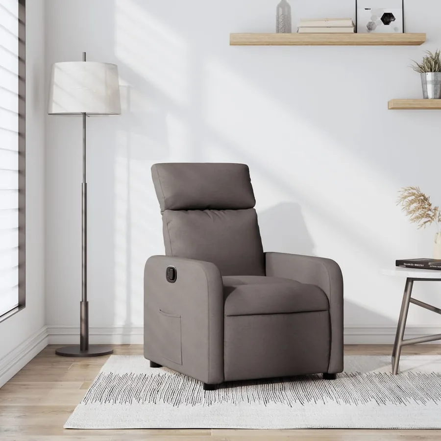 Fauteuil inclinable Taupe Tissu