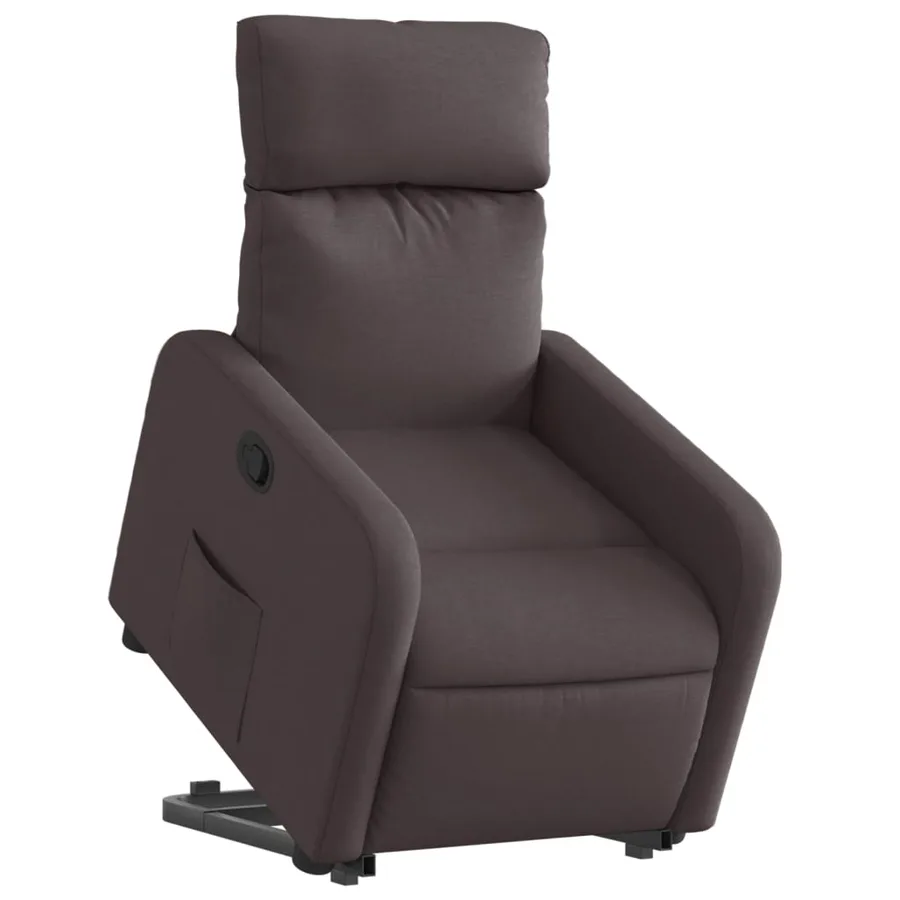 Fauteuil inclinable marron foncé tissu - 3