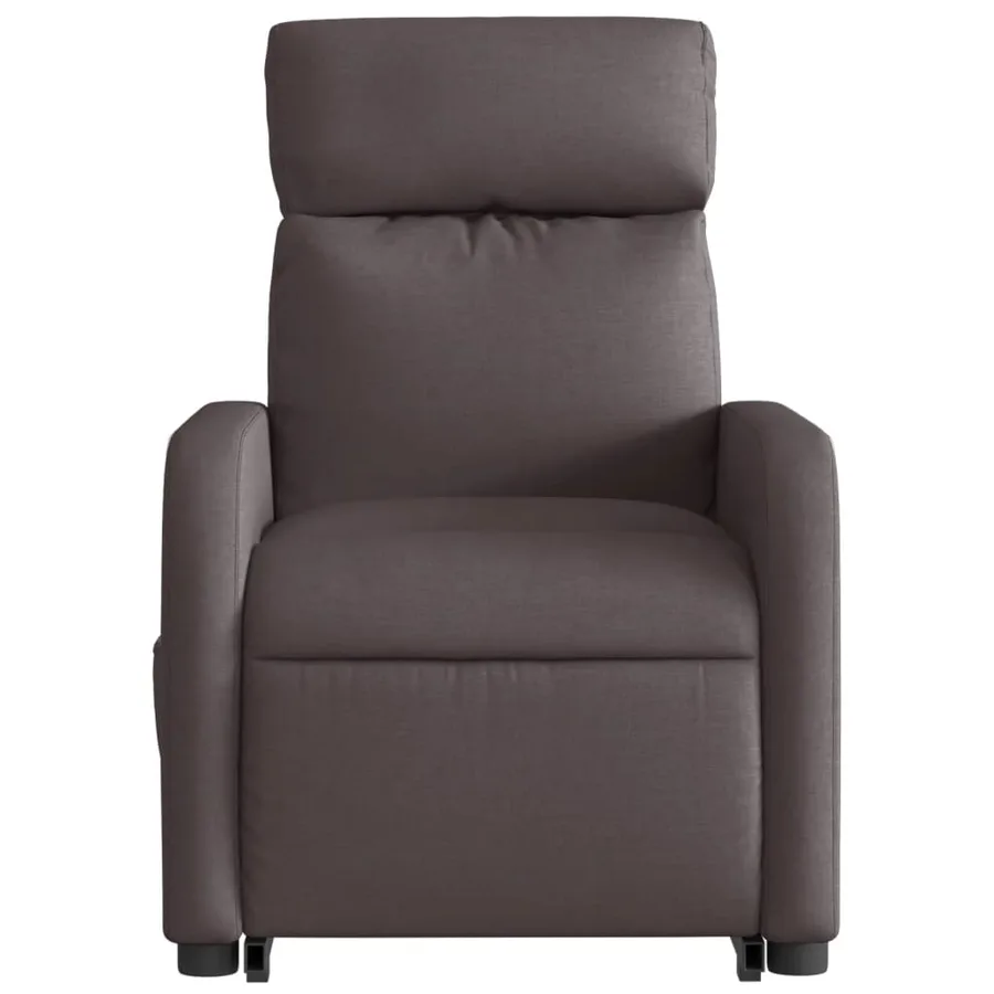 Fauteuil inclinable marron foncé tissu - 9