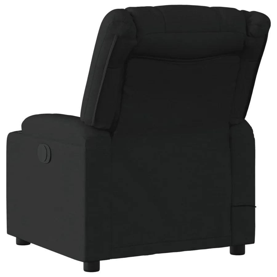 Fauteuil de massage inclinable Noir Tissu - 4