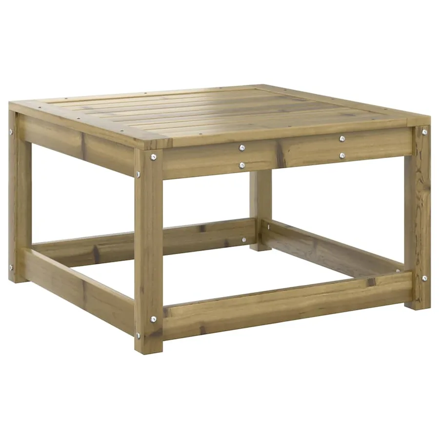 Repose-pied de jardin avec coussins bois de pin imprégné - 4