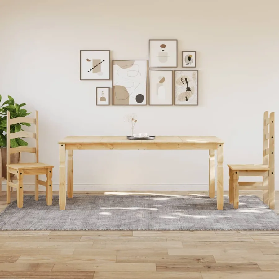 Table à manger Corona 180x90x75 cm bois massif de pin - 3