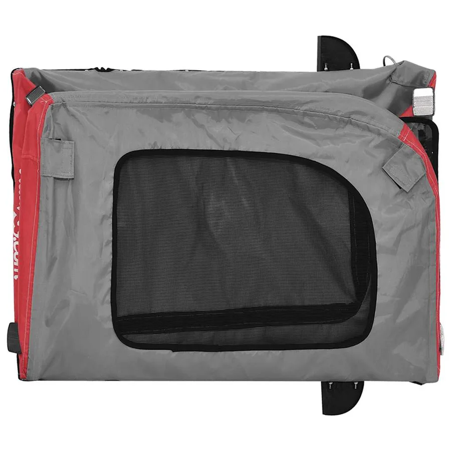 Remorque de vélo pour animaux de compagnie rouge et gris - 9