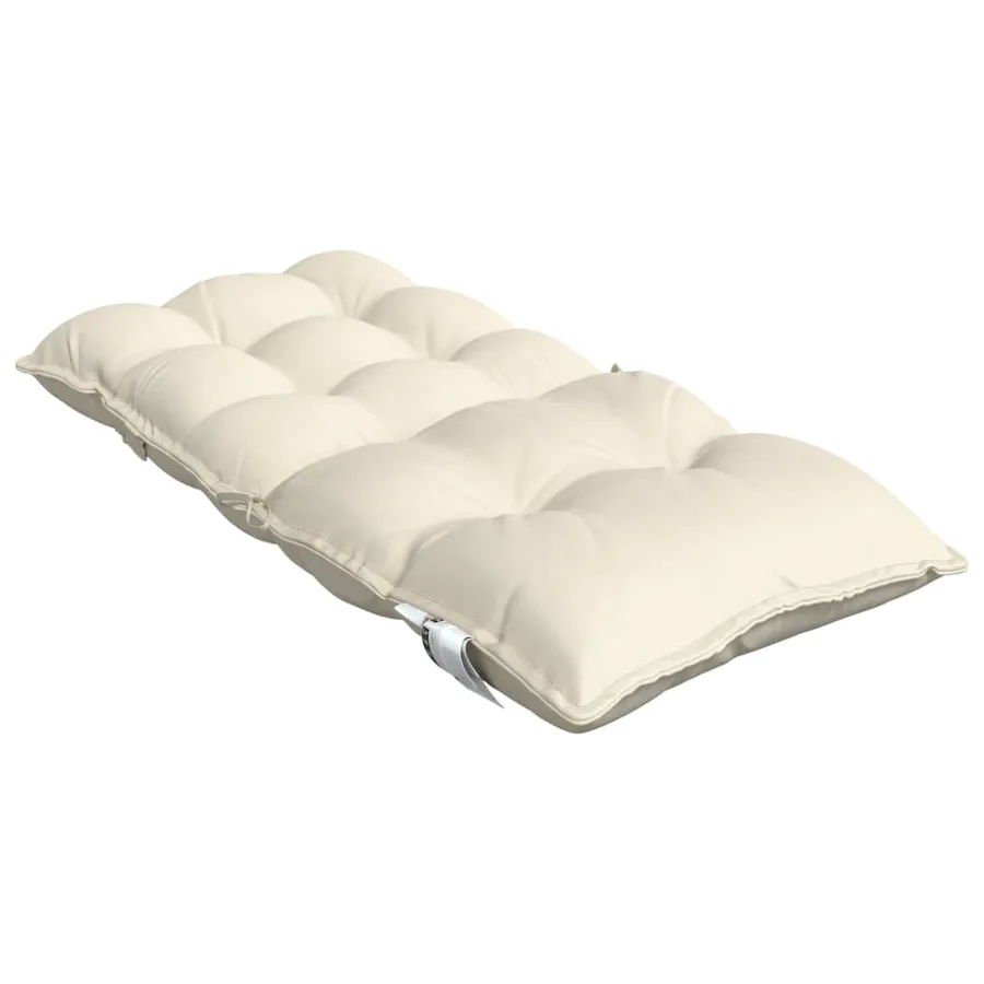 Coussins de chaise à dossier bas lot de 2 crème tissu oxford - 6