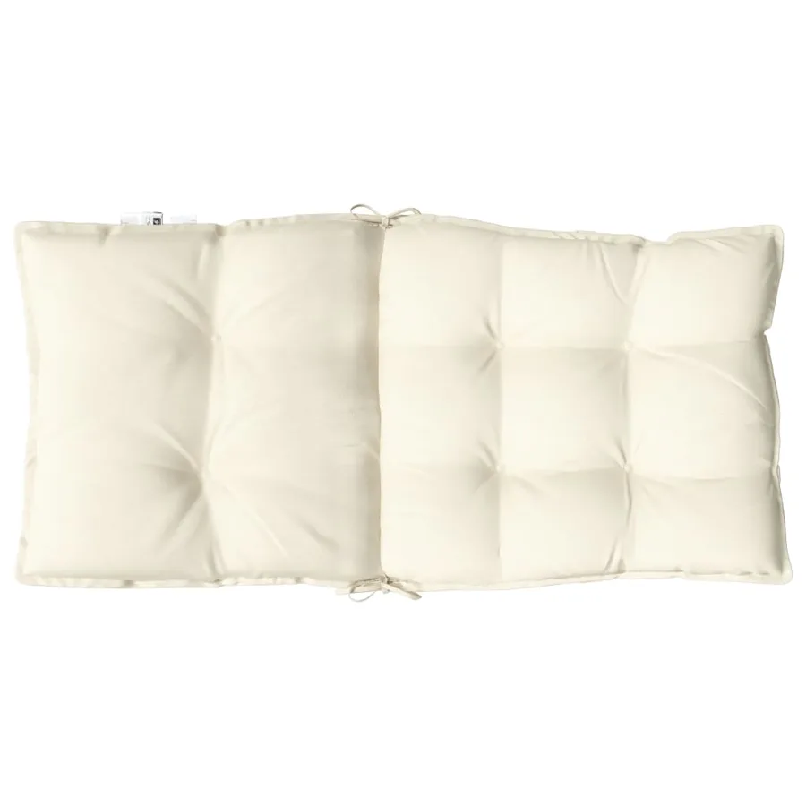 Coussins de chaise à dossier bas lot de 2 crème tissu oxford - 7