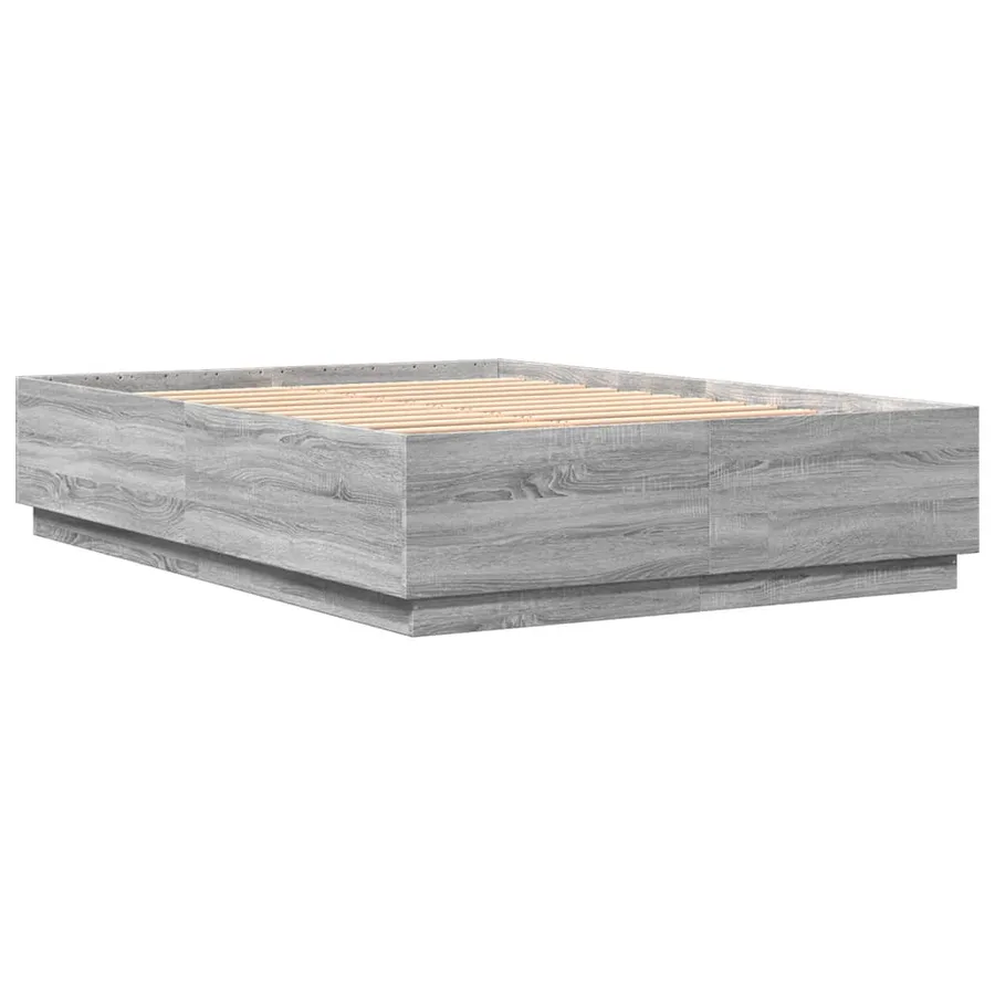 Cadre de lit sans matelas sonoma gris 140x200 cm - 3