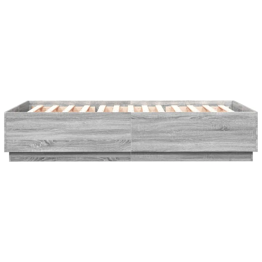 Cadre de lit sans matelas sonoma gris 140x200 cm - 5
