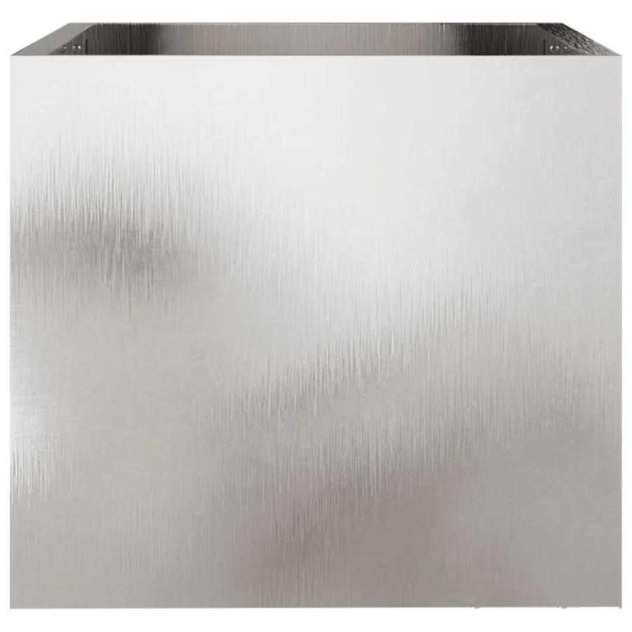Jardinière argenté 32x30x29 cm acier inoxydable - 5